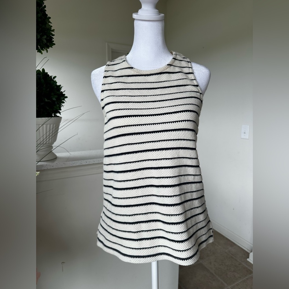 Madewell Ivory and Black Knit Top - Picture 3 of 8